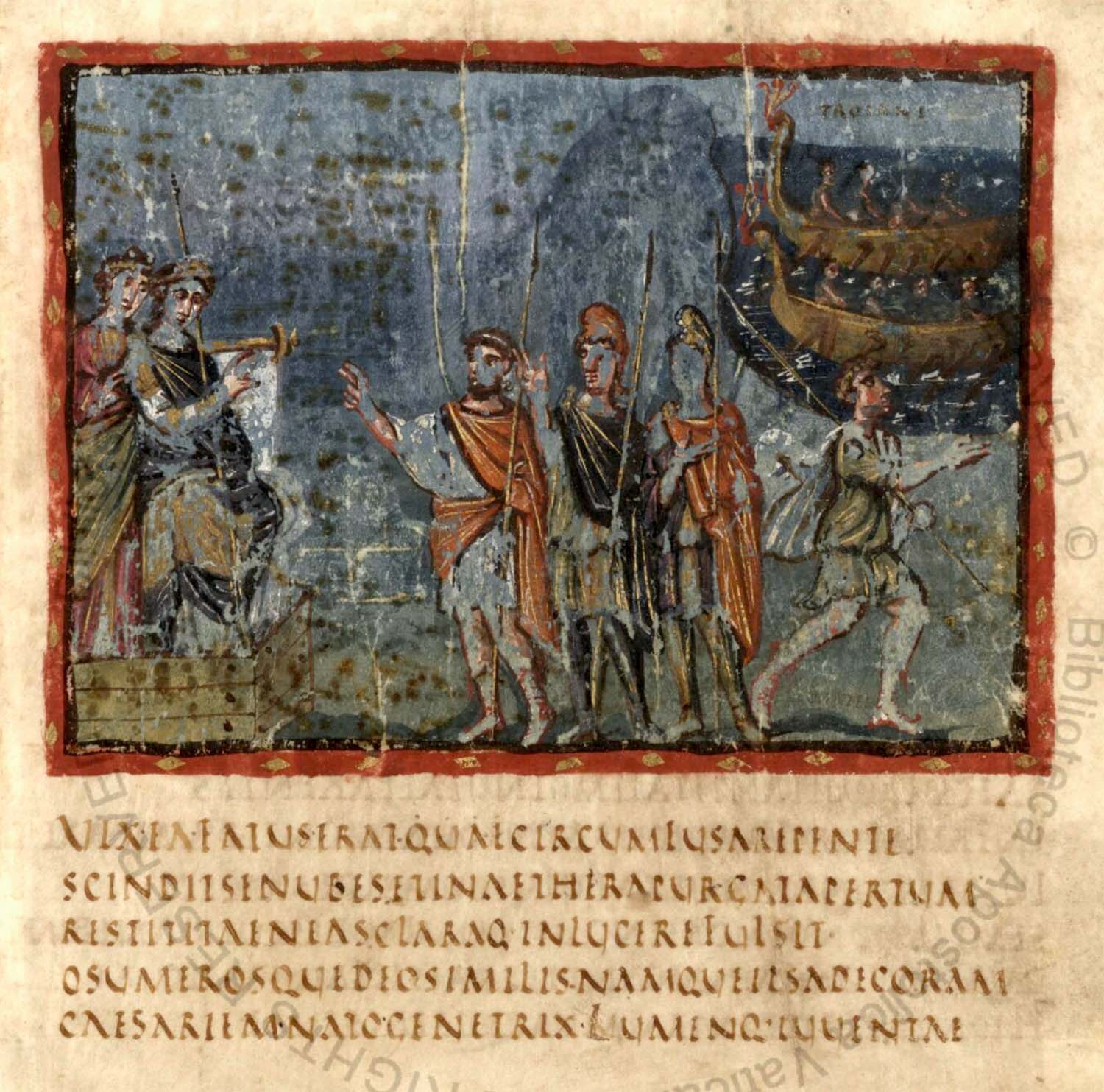 Scan of the Vatican Virgil manuscript using rustic capitals