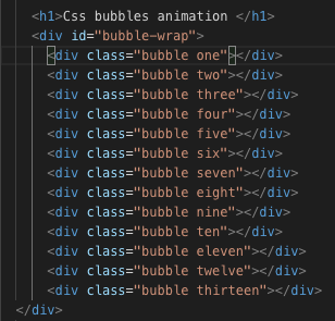 CSS Bubbles Animation Tutorial