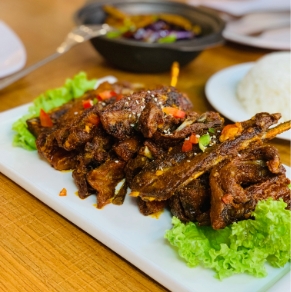 fried lamb with vegetables